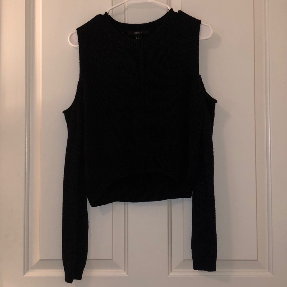 Black Cropped Sweater